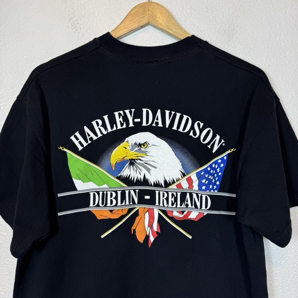 Vintage Harley Davidson Shirt Men's Large Dublin Ireland Motorcycle Tee Shirt - Picture 3 of 11